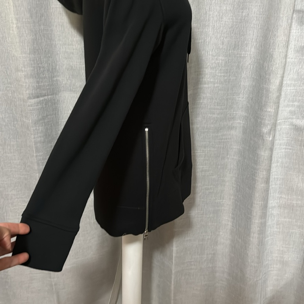 Like New-Worn 1X-RL Polo-Hooded Sweatshirt-XS-Black-Side Zippers-Longer Length - Picture 9 of 16